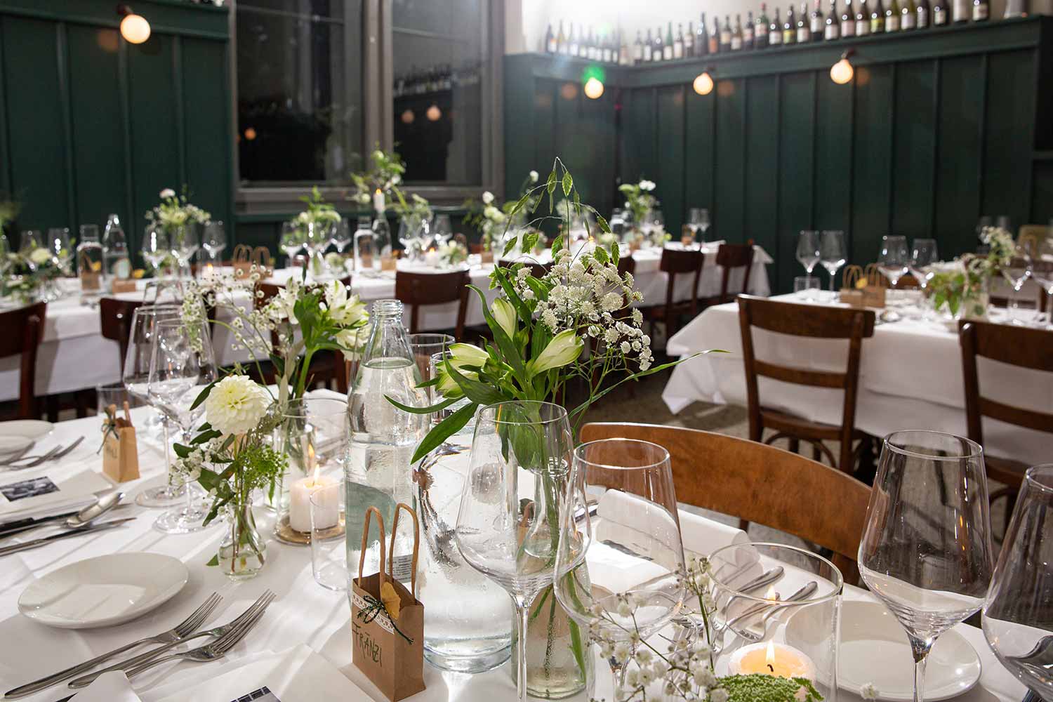 Tischdeko Restaurant Spitz, Fotograf Hochzeit Zürich